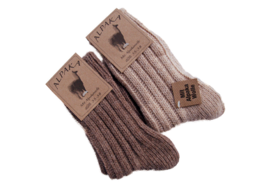 Schafwollsocken mit Alpakawolle (Doppelpack)